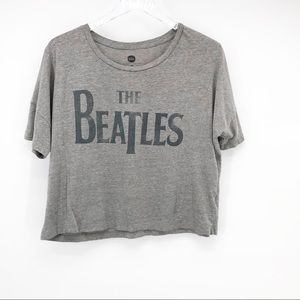 THE BEATLES crop graphic tee